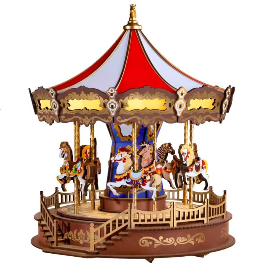 Robotime Rolife Classic Carousel 3D Wooden Puzzle: $46.84