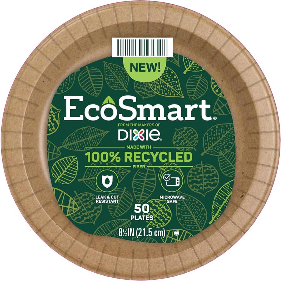 Dixie EcoSmart 100% Recycled Fiber 8" Paper Plate 50-Pack: $9 Dixie EcoSmart 100% Recycled Fiber 8" Paper Plate 50-Pack: $9