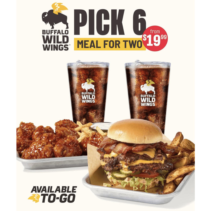 Buffalo Wild Wings Pick Six Offer: From $20 Buffalo Wild Wings Pick Six Offer: From $20
