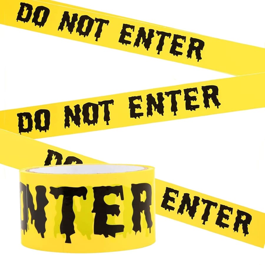 82-Foot Halloween Decorations Caution Tape Roll: $3.99