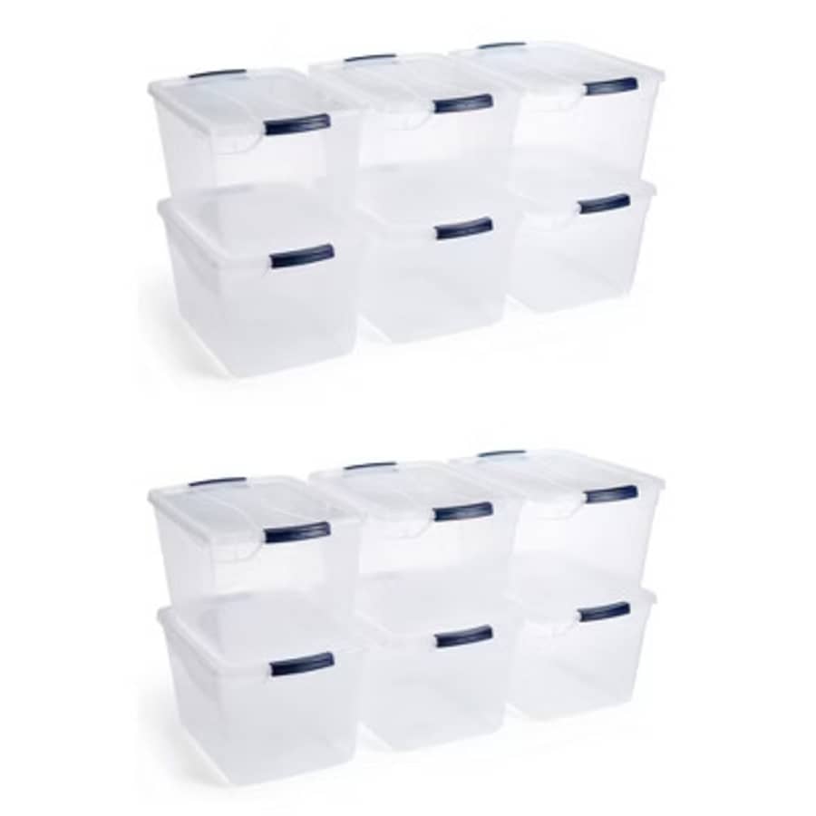 Rubbermaid Cleverstore 32-Qt. Storage Tote Container w/ Lid 12-Pack: $137