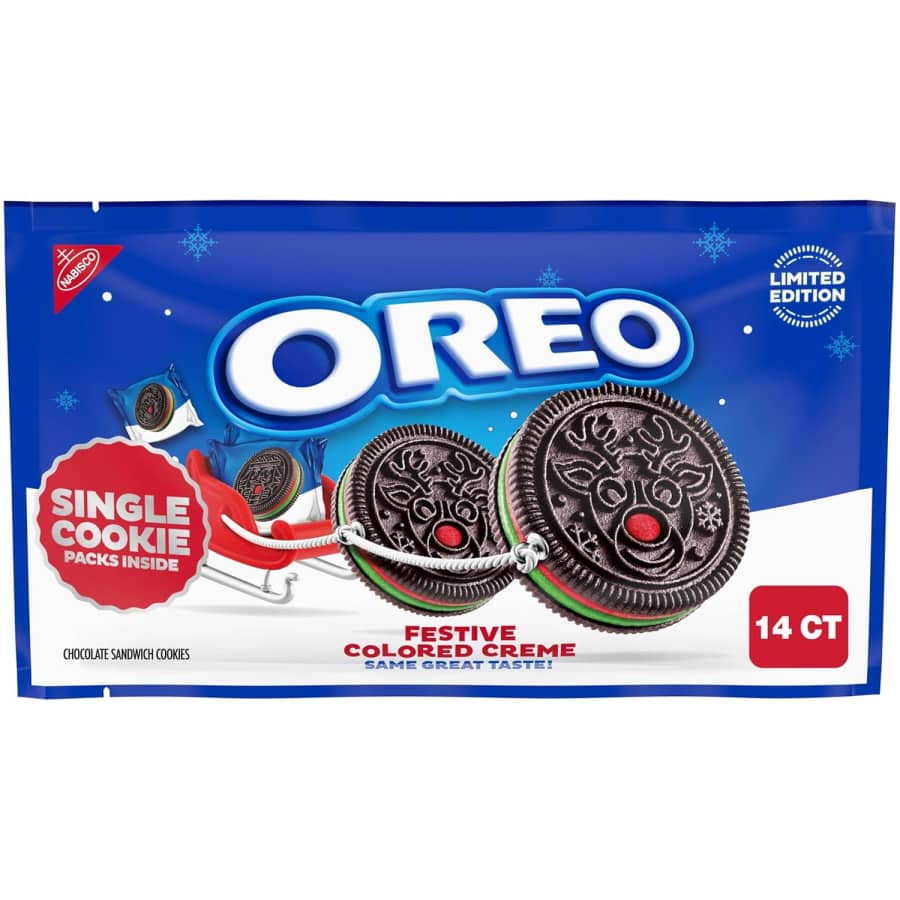 Oreo Festive Colored Creme Chocolate Sandwich Cookies 14-Count Snack Pack: $2.77 via Sub & Save