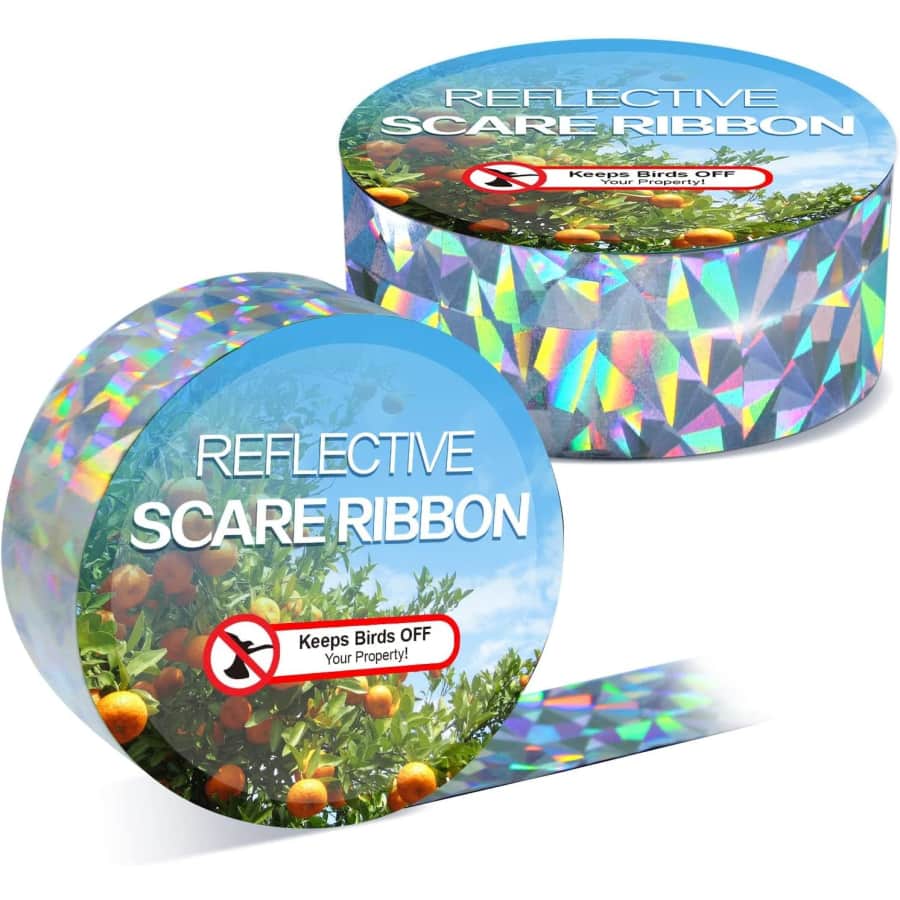 262-Ft. Reflective Bird Deterrent Tape 2-Pack: $5.99 262-Ft. Reflective Bird Deterrent Tape 2-Pack: $5.99