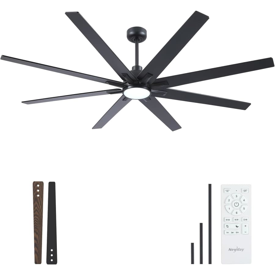 Newday 72" 8-Blade Large Ceiling Fan with Light & Remote: $145.98 Newday 72" 8-Blade Large Ceiling Fan with Light & Remote: $145.98