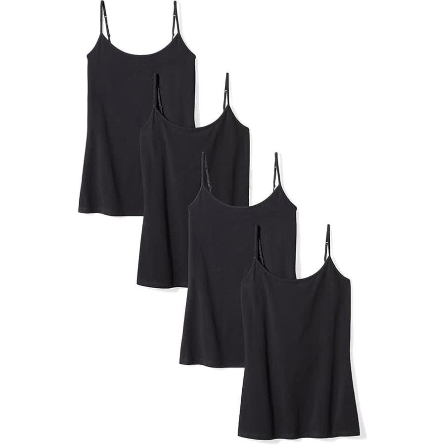 Amazon Essentials Women's Slim-Fit Camisole 4-Pack: $17 Amazon Essentials Women's Slim-Fit Camisole 4-Pack: $17