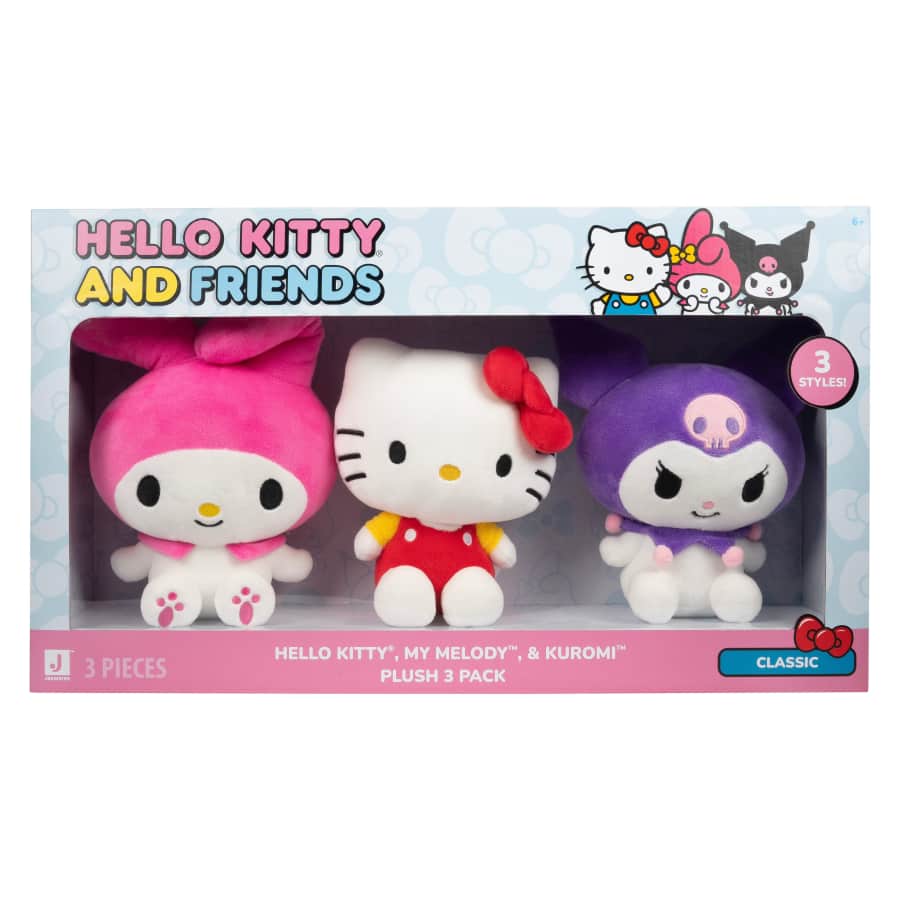 Hello Kitty & Friends Classic 8" Plush 3-Pack: $12.97