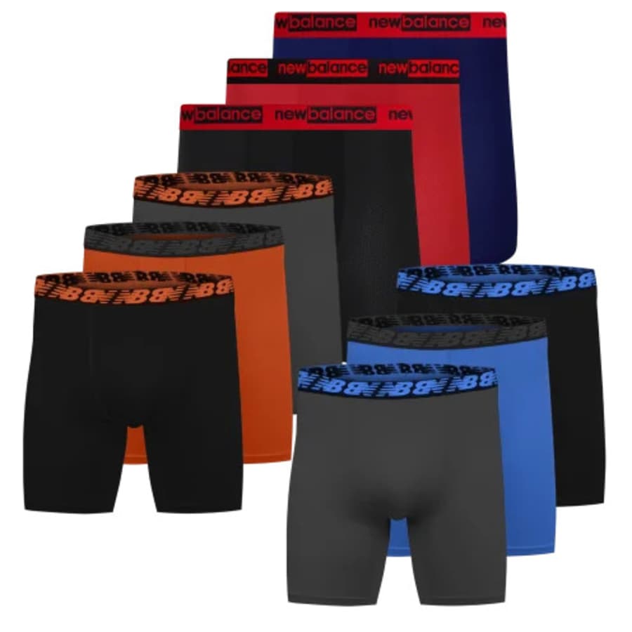 New Balance Men's Performance Boxer Briefs 9-Pack: $18
