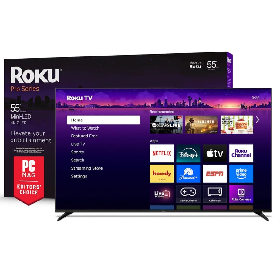 Roku Pro Series 55R8C5 55" 4K HDR QLED UHD Smart TV: $598