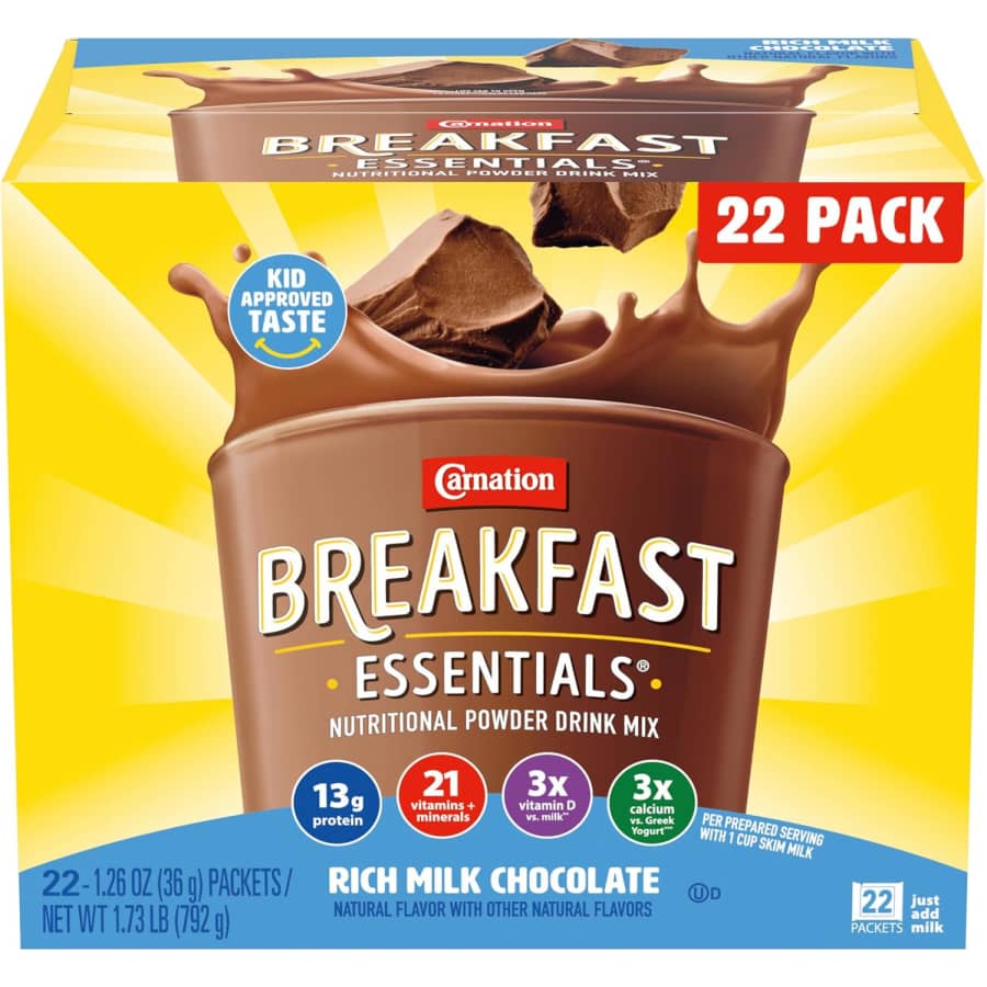 Carnation Breakfast Essentials Powder Drink Mix 22-Pack: $7.74 via Sub. & Save