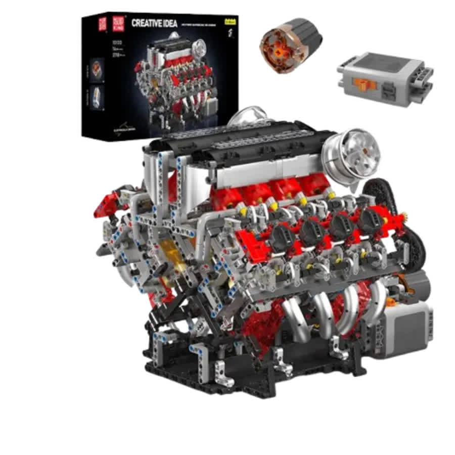 Mould King The F488 Supercar V8 Engine Building Block Set: $90 Mould King The F488 Supercar V8 Engine Building Block Set: $90