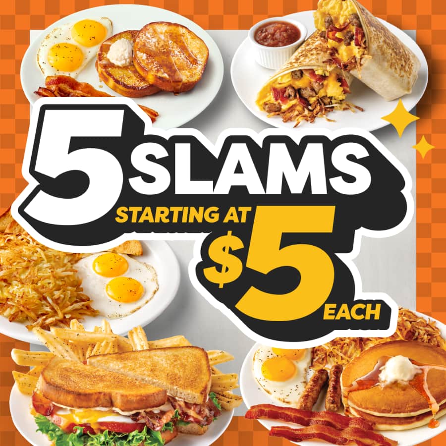 Denny's Five Slams: From $5 Denny's Five Slams: From $5