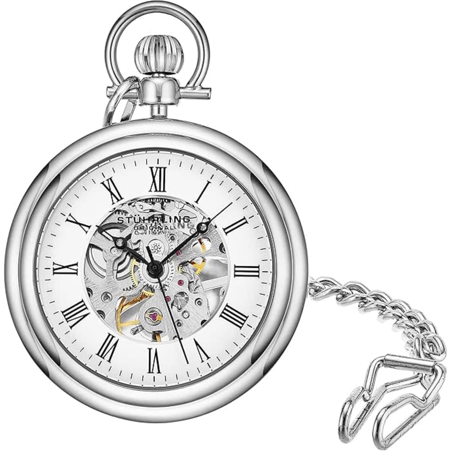 Stuhrling Original Men's Skeleton Pocket Watch: $75 Stuhrling Original Men's Skeleton Pocket Watch: $75
