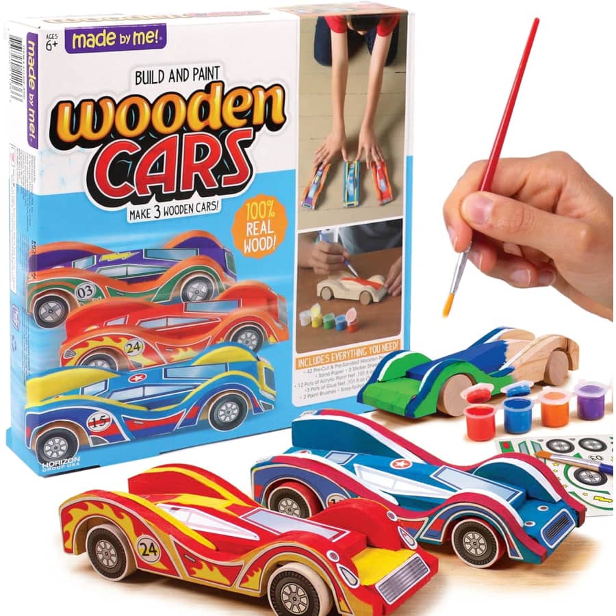 Made By Me Build and Paint Wooden Cars Craft Kit: $8.49