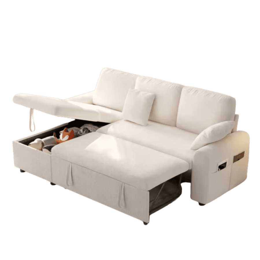 85" Sofa w/ Chaise Storage & Pull-Out Bed: $240 85" Sofa w/ Chaise Storage & Pull-Out Bed: $240