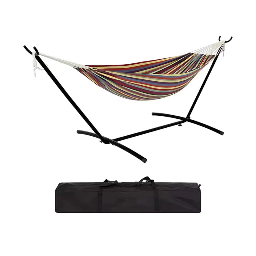 Double Hammock with Foldable Steel Stand: $57.16