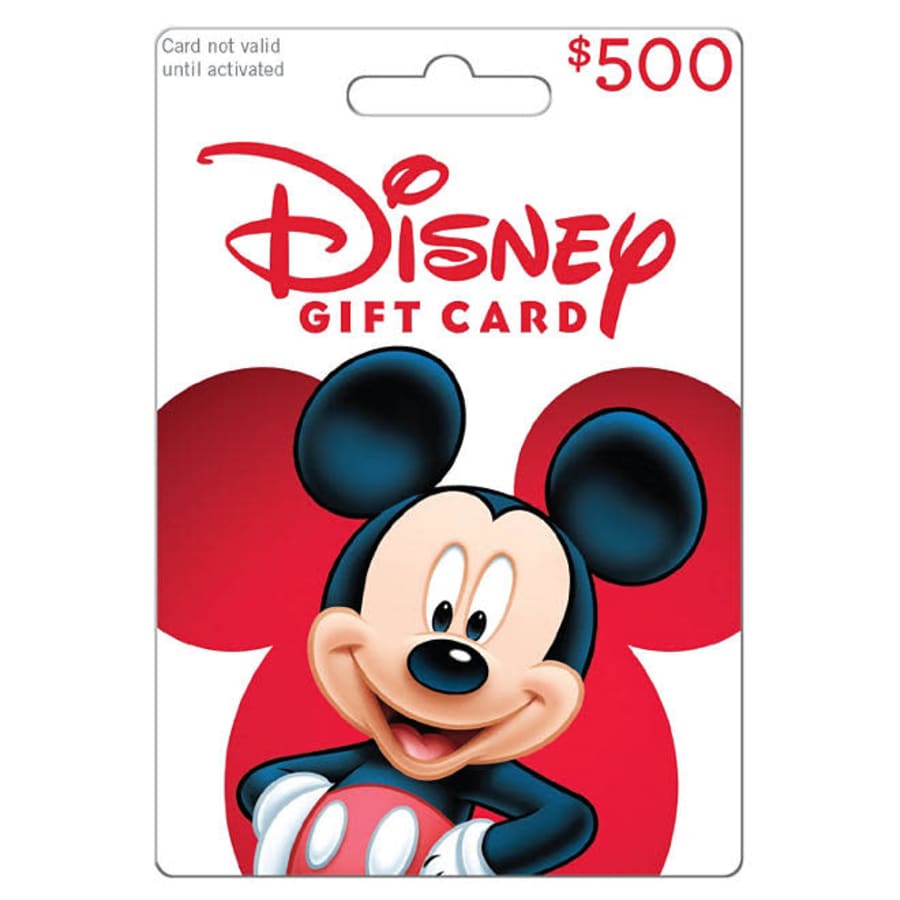 Disney $500 Gift Card: $484.98 Disney $500 Gift Card: $484.98