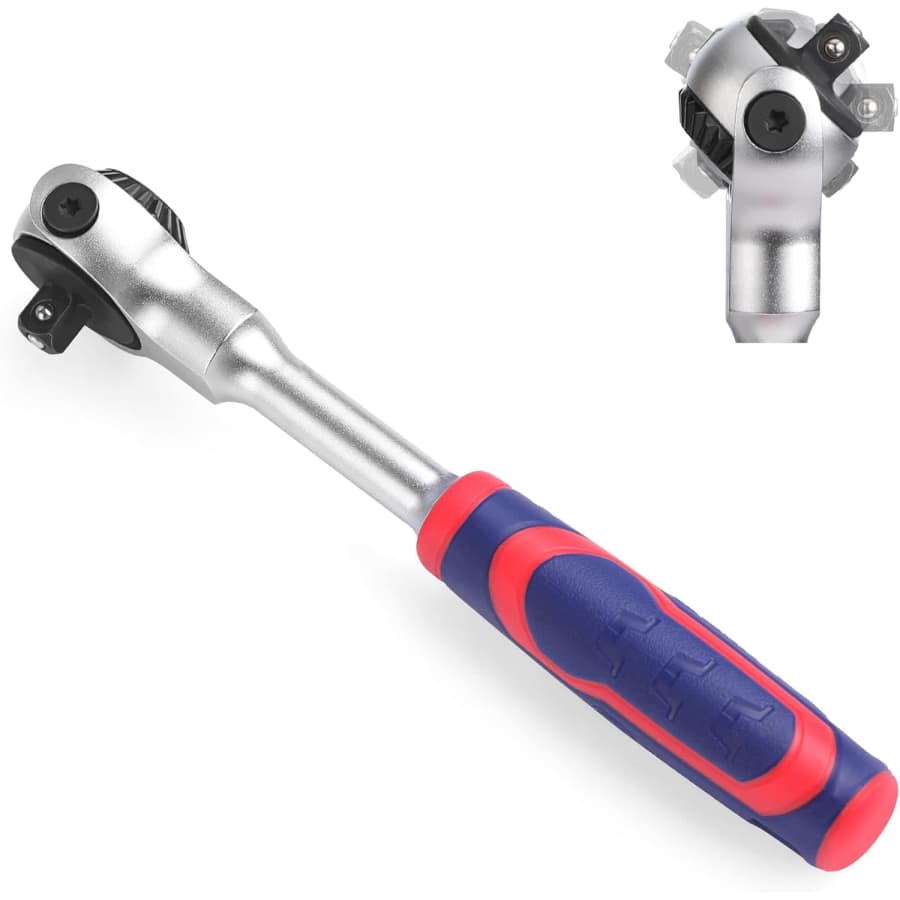 WorkPro 1/4" Drive Swivel Head Ratchet: $8.99