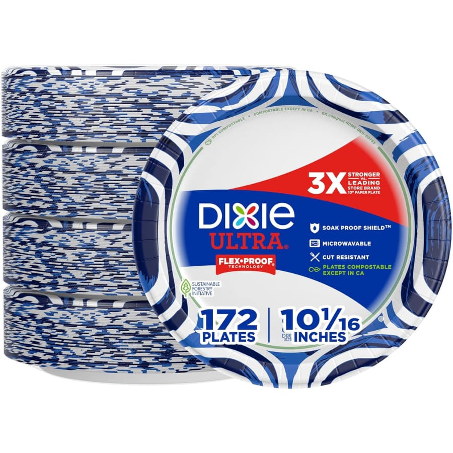 Dixie Ultra 172-Count Large 10" Paper Plates: $19