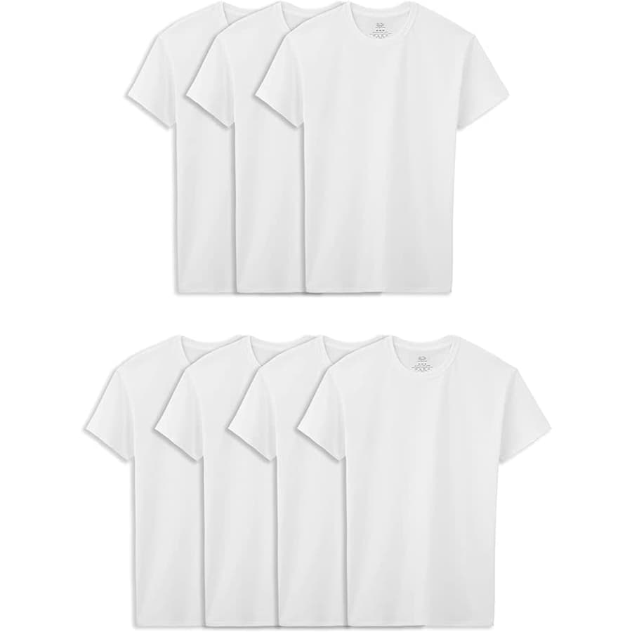 Fruit of the Loom Boys' Eversoft Cotton Undershirt T-Shirt 7-Pack: $11 Fruit of the Loom Boys' Eversoft Cotton Undershirt T-Shirt 7-Pack: $11
