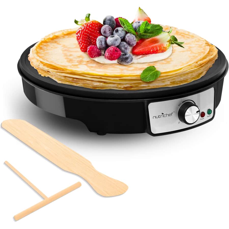 Nutrichef Electric Crepe Maker and Griddle Cooktop: $25 Nutrichef Electric Crepe Maker and Griddle Cooktop: $25