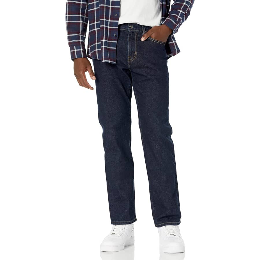 Amazon Essentials Men's Straight-Fit Stretch Jeans: $11.16