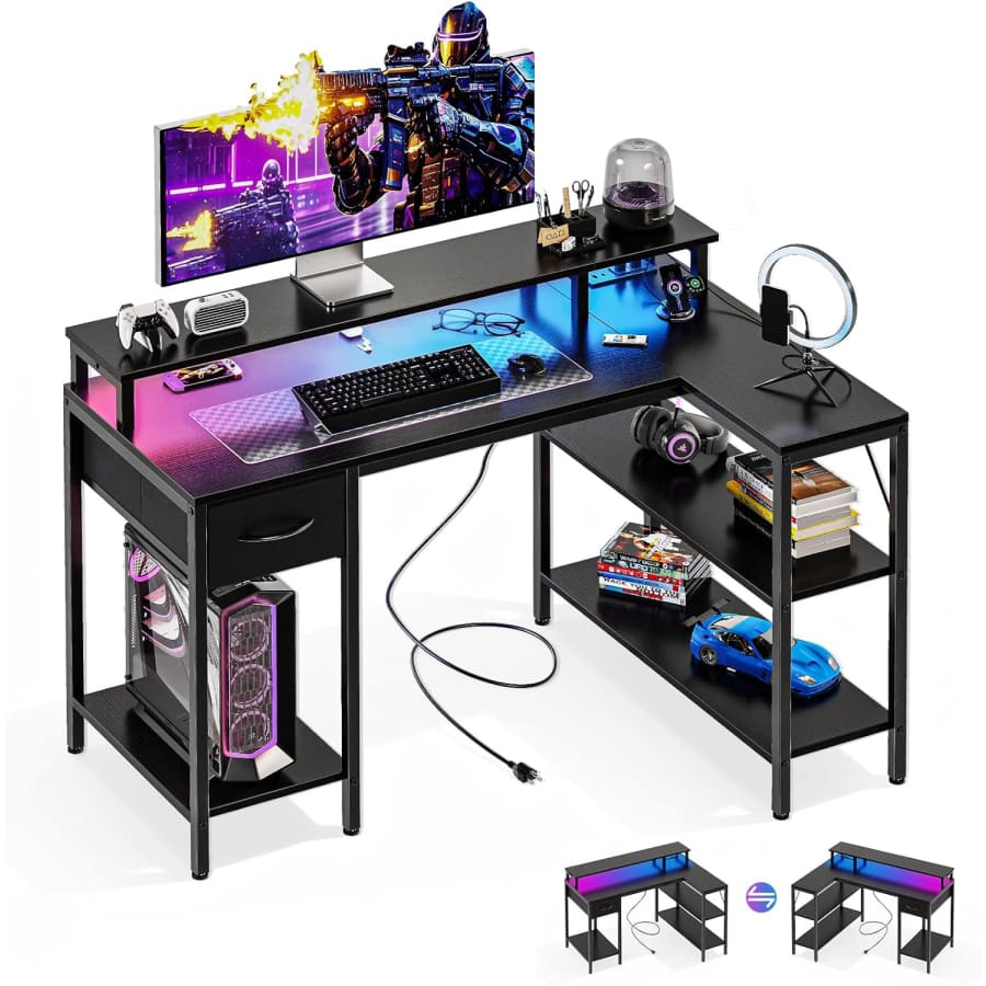Dumos 47" L-Shaped Gaming Desk: $49.98 Dumos 47" L-Shaped Gaming Desk: $49.98