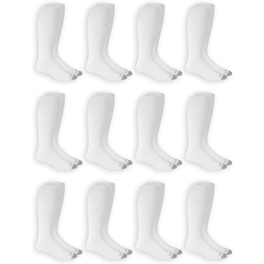 Fruit of the Loom Men's Dual Defense Tube Socks 12-Pack: $10