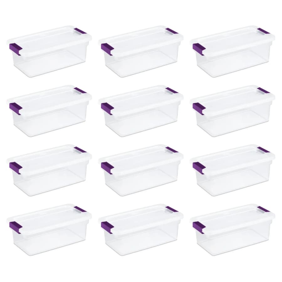 Sterilite 6-Quart ClearView Latch Tote 12-Pack: $38