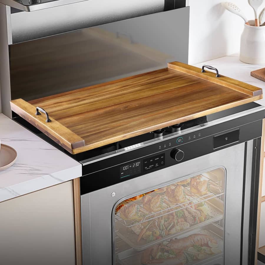 GarveeHome Acacia Noodle Board Stove Cover: $48