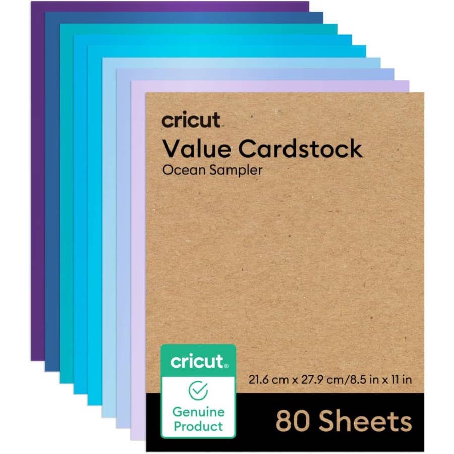 Cricut 80-Count Value Cardstock Paper Ocean Sampler: $7.79
