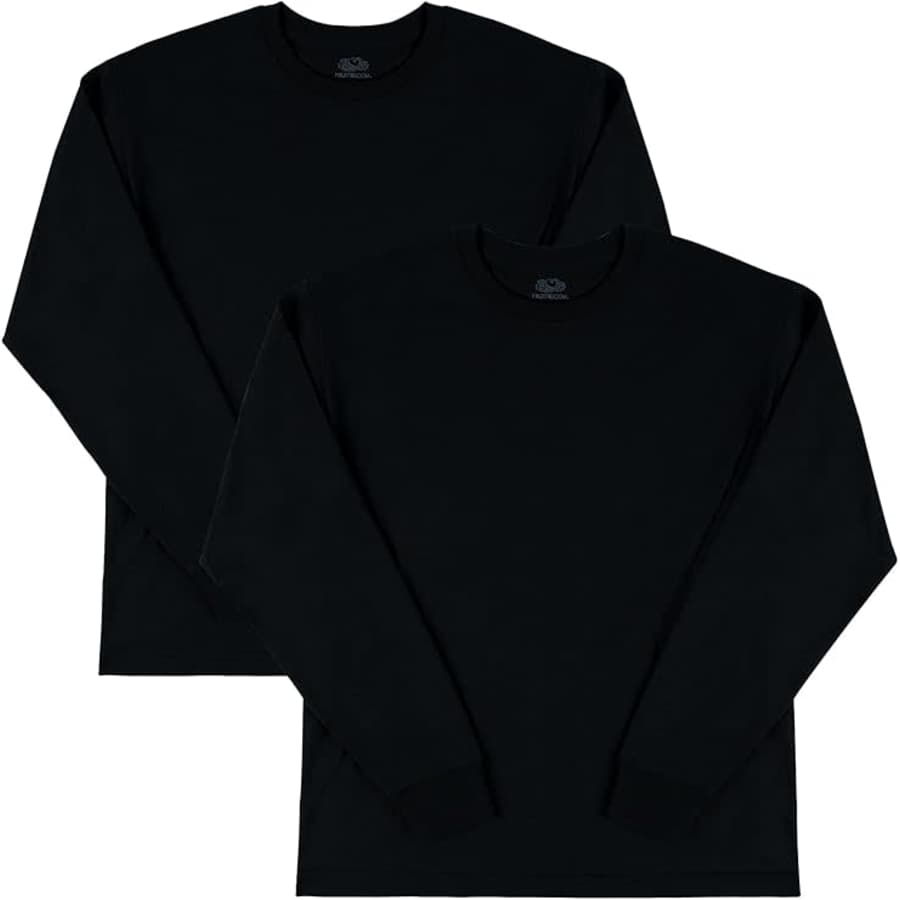 Fruit of the Loom Men's Eversoft Cotton Long Sleeve T Shirt 2-Pack: From $16