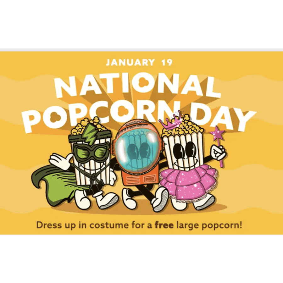 Regal Cinemas Large Popcorn: Free when you come dressed in character