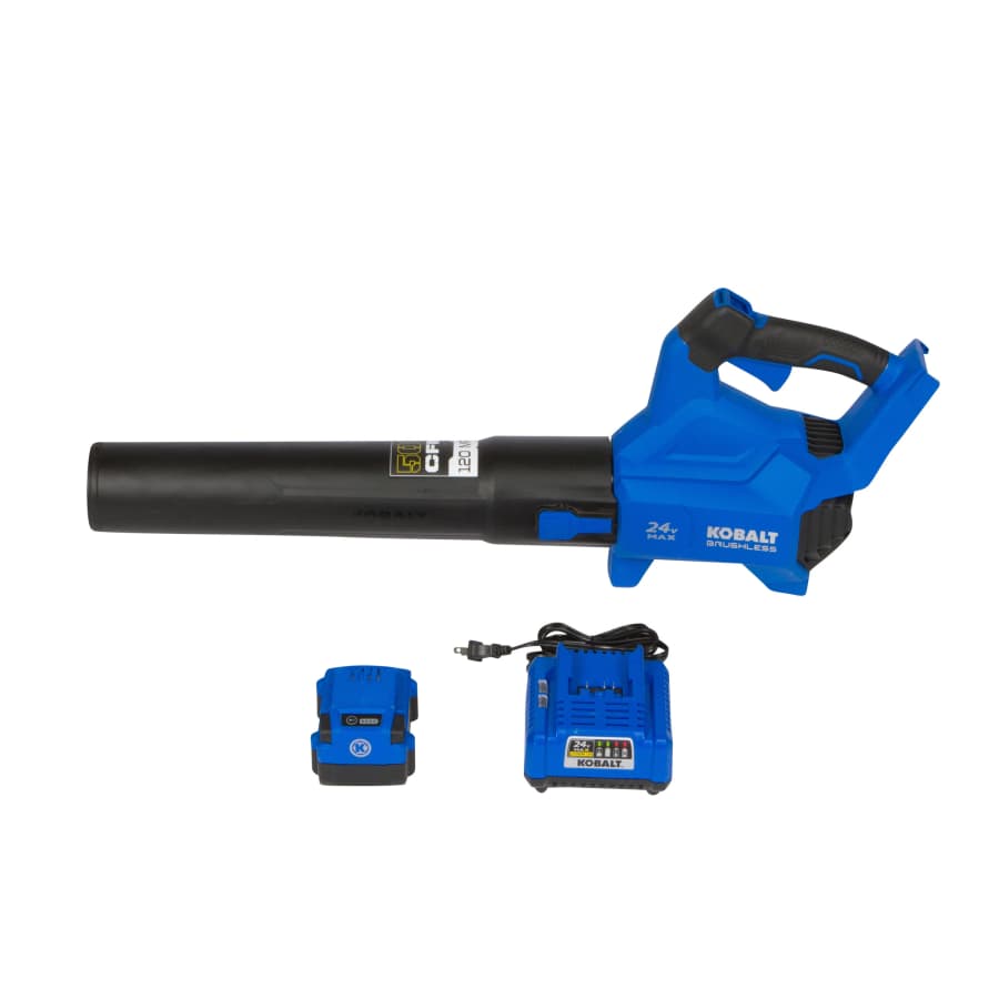 Kobalt 24V 500-CFM 120-MPH Handheld Leaf Blower (Battery and Charger Included): $99