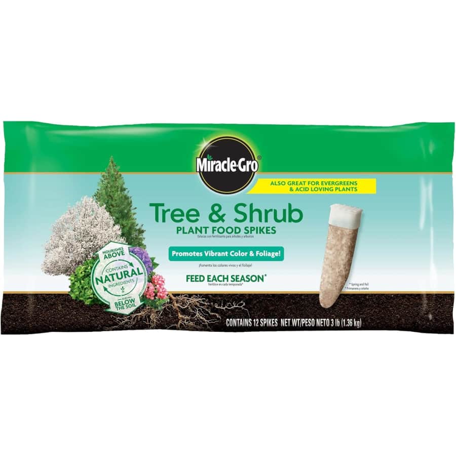 Miracle-Gro Tree and Shrub Plant Food Spikes 12-Pack: $9.49 w/ Subscribe & Save Miracle-Gro Tree and Shrub Plant Food Spikes 12-Pack: $9.49 w/ Subscribe & Save