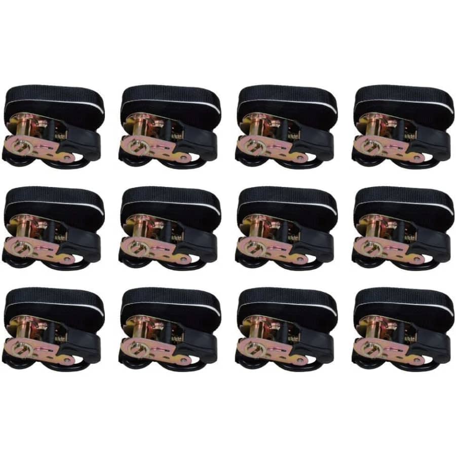 Amazon Basics 1" x 15-Foot Ratchet Tie Downs 12-Pack: $31 Amazon Basics 1" x 15-Foot Ratchet Tie Downs 12-Pack: $31