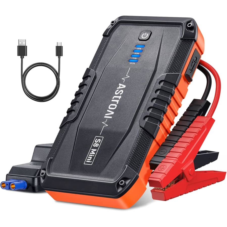 AstroAI S8 Mini Portable Car Battery Jump Starter: $25 w/ Prime AstroAI S8 Mini Portable Car Battery Jump Starter: $25 w/ Prime