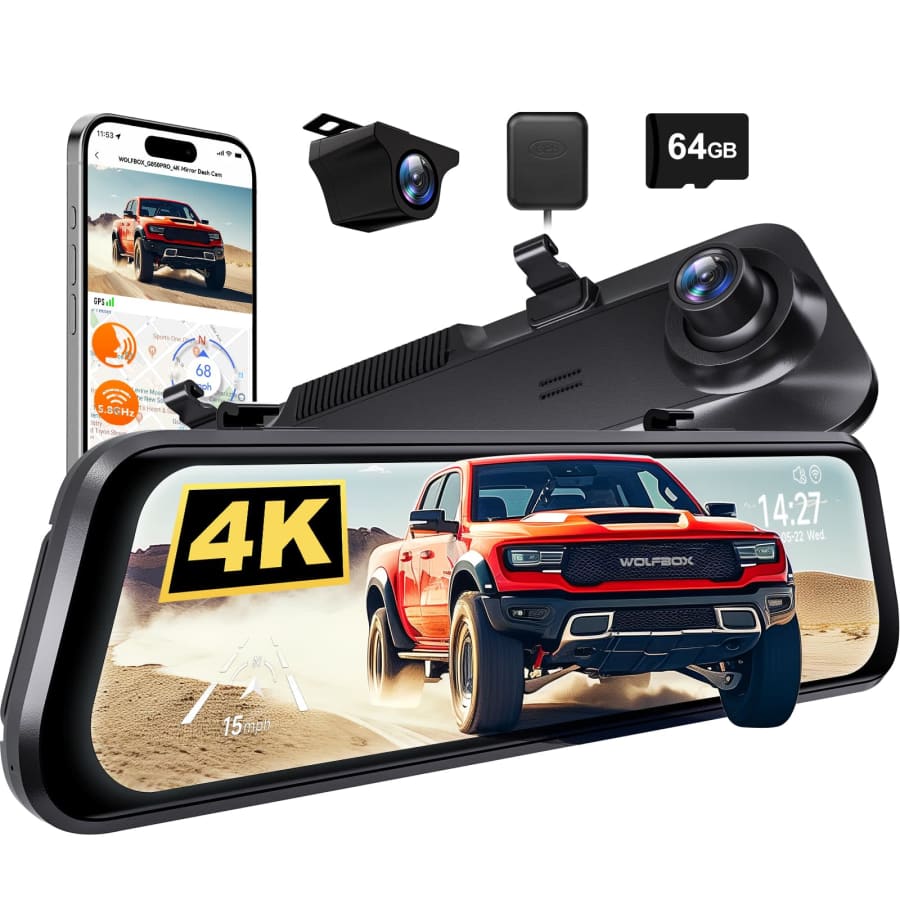 Wolfbox G850 PRO 4K Mirror Dash Cam: $144 Wolfbox G850 PRO 4K Mirror Dash Cam: $144