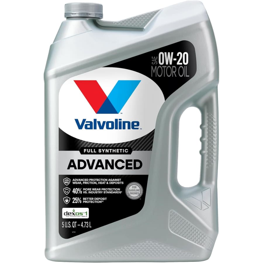 Valvoline Advanced Full Synthetic SAE 0W-20 Motor Oil 5-Quart Jug: $22 Valvoline Advanced Full Synthetic SAE 0W-20 Motor Oil 5-Quart Jug: $22