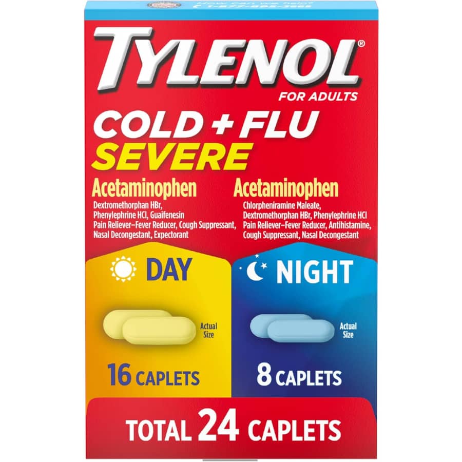 Tylenol Cold + Flu Severe Day & Night Caplets Combo Pack: $5.11 via Sub & Save