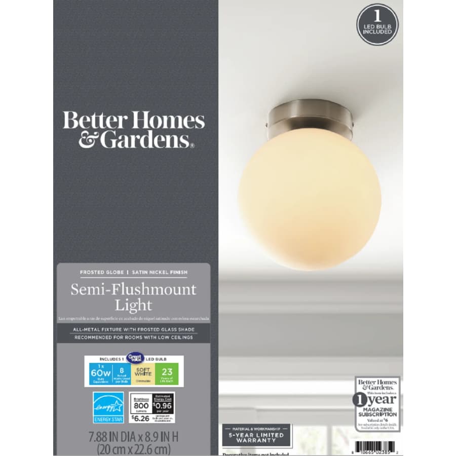BH&G 8" Semi-Flushmount Light: $9.97