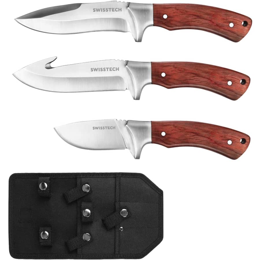 Swiss+Tech 3-Piece Hunting Knife Set: $15