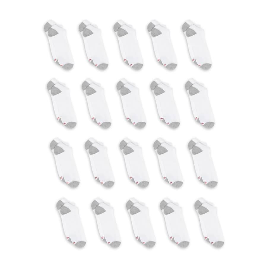 Hanes Men's Lightweight Comfort Super Value No Show Socks 20-Pack: $14