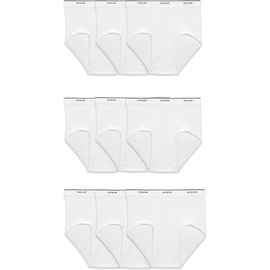 Fruit of the Loom Men's Tag-Free Cotton Briefs 9-Pack: $12 Fruit of the Loom Men's Tag-Free Cotton Briefs 9-Pack: $12