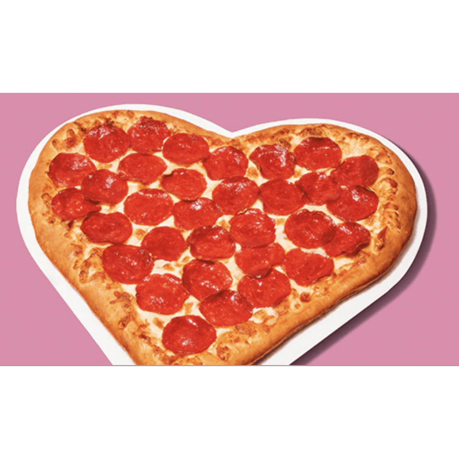 Pizza Hut 1-Topping Uncut Heart-Shaped Pizza: $14