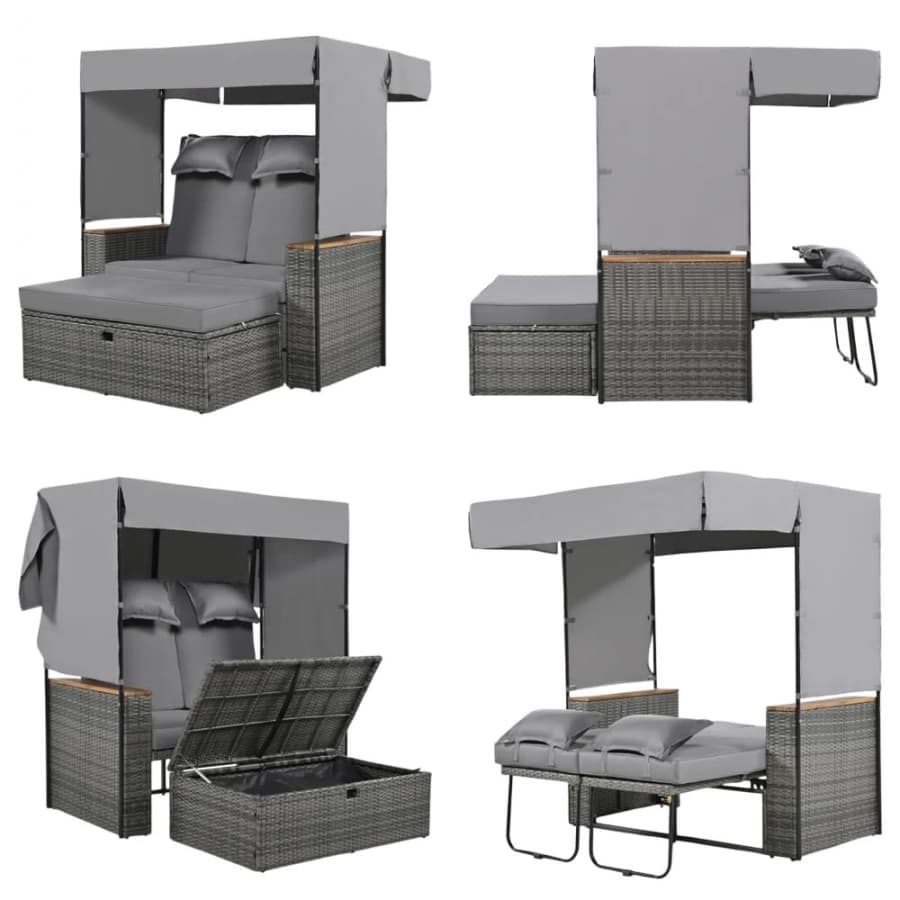 Latitude Quynhnhu Wicker Outdoor Patio Daybed: $365.99