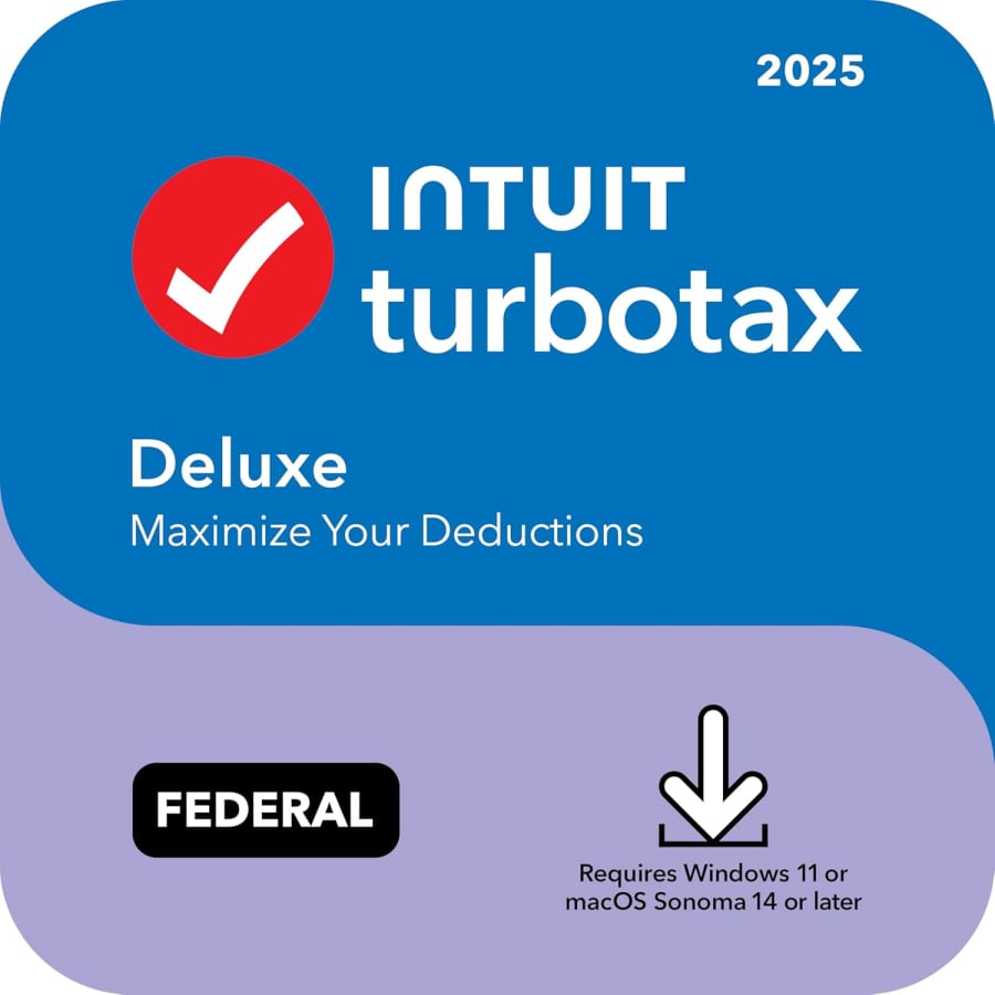 Intuit TurboTax Desktop Deluxe 2025 Federal for PC/Mac: $48 Intuit TurboTax Desktop Deluxe 2025 Federal for PC/Mac: $48
