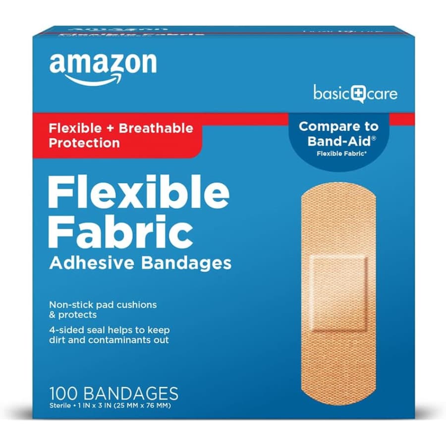 Amazon Basic Care 100-Count Flexible Fabric Adhesive Bandages: $4.76 w/ Subscribe & Save
