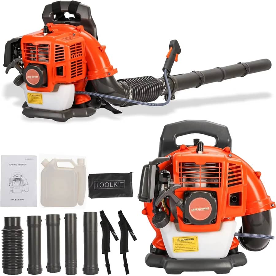 Gas-Powered 2-Stroke Backpack Leaf Blower: $89 Gas-Powered 2-Stroke Backpack Leaf Blower: $89