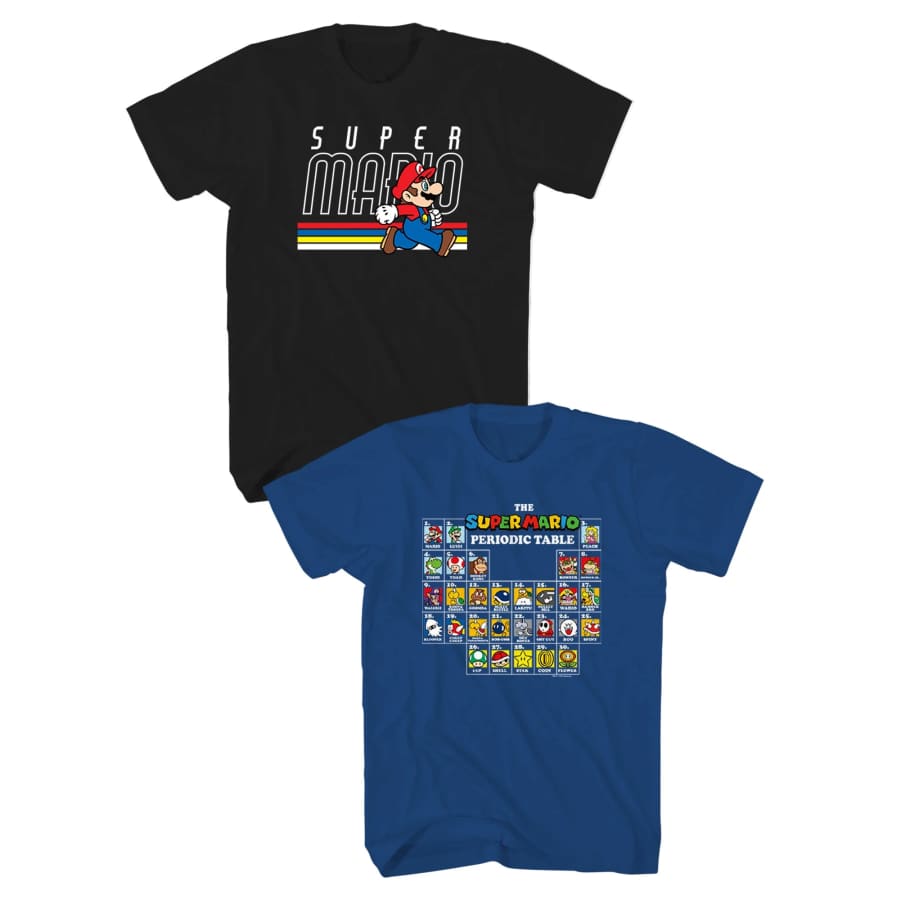 Super Mario Bros Graphic T-Shirt 2-Pack: $12