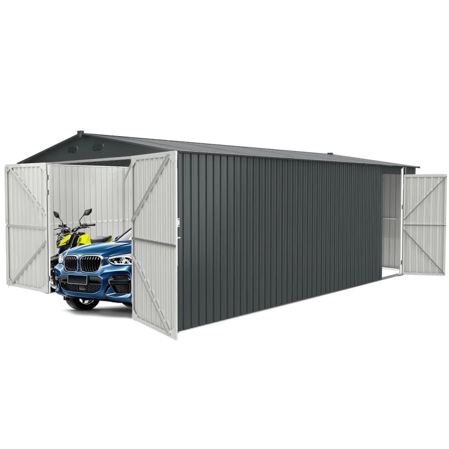 Arlmont & Co. Momie 13x20-Foot Metal Storage Shed: $1,600